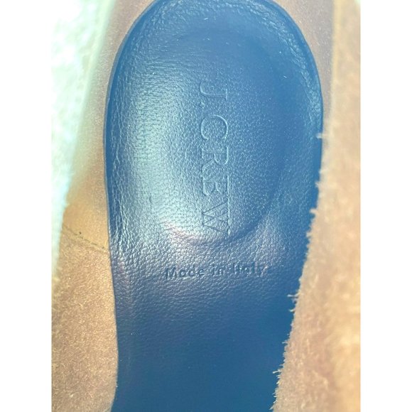 J.Crew Tan Suede Leather Bootie Size 8 Wedge MacAlister Desert Ankle Boot Italy - Picture 5 of 8